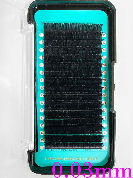 Cashmere Faux Mink Matte Black Lash Extensions 【0.03mm 16-lines】 Mega Volume Lashes 【CLEARANCE SALE】Black Box Lashes Are Curlier Than White box lashes